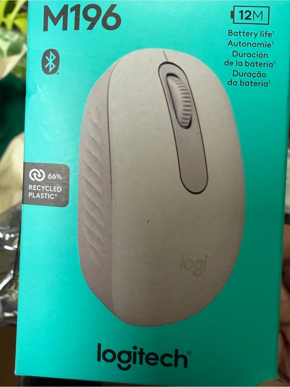 Logitech M196 Wireless Mouse - Beige Taupe